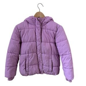 GAP Kids Purple Puffer Jacket - Size Medium (8)
